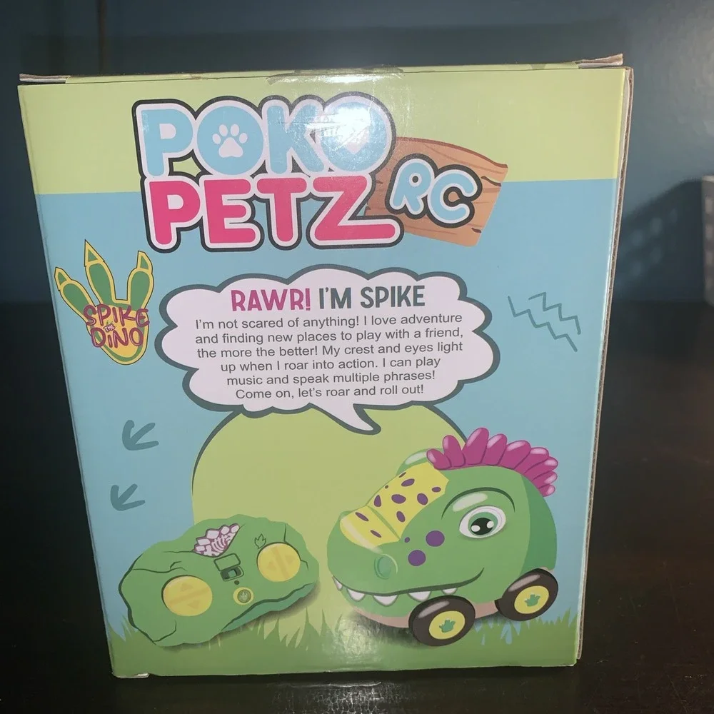 Poko Petz Remote Control Car for Toddlers Spike‎ Dinosaur 2.4GH Ages 3+ NIB